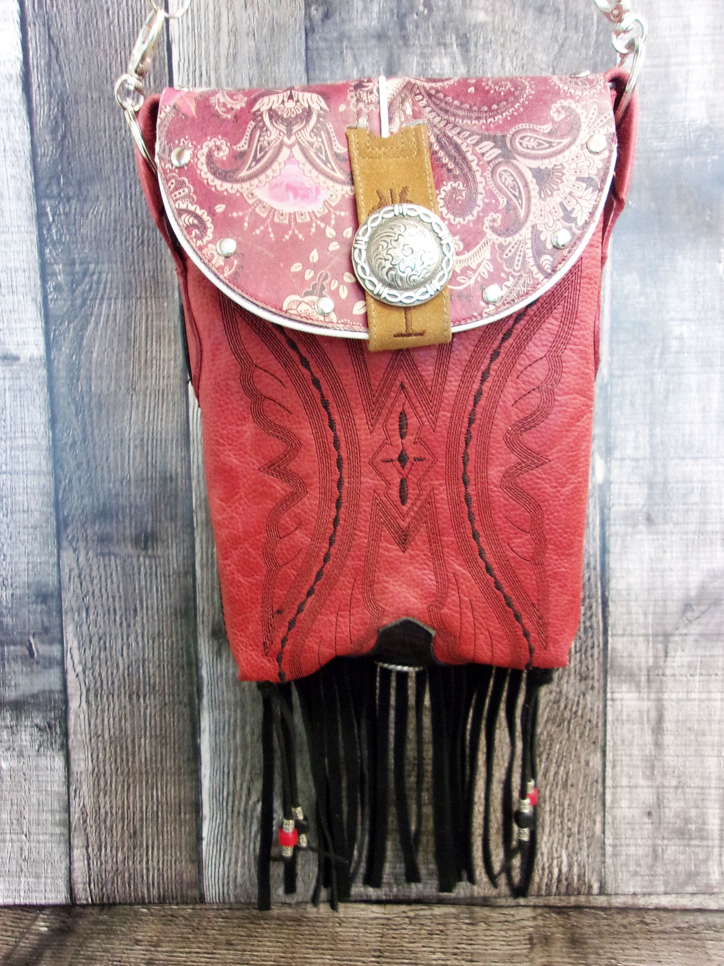 Cowboy Boot Crossbody Fringe Hipster Bag HP1042