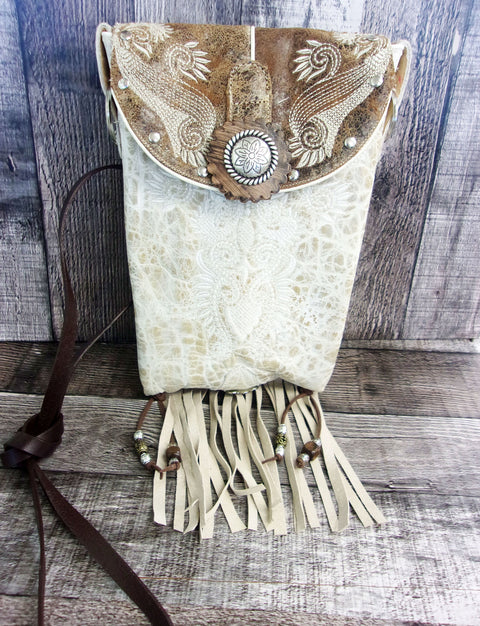 Cowboy Boot Crossbody Fringe Hipster Bag HP1044