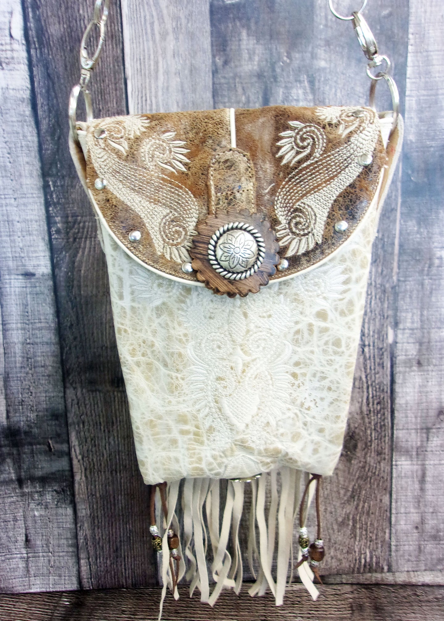 Cowboy Boot Crossbody Fringe Hipster Bag HP1044