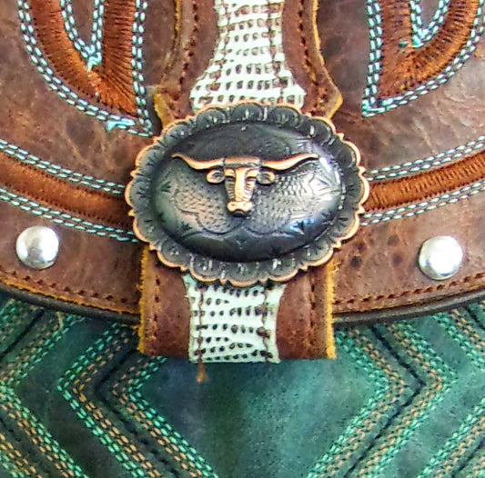 Cowboy Boot Crossbody Hipster Bag HP1050 handcrafted from cowboy boots. Shop Handbags at ChrisThompsonBags.com and buy the best ["Crossbody","fringe","Hipster","Small"] at Chris Thompson Bags.
