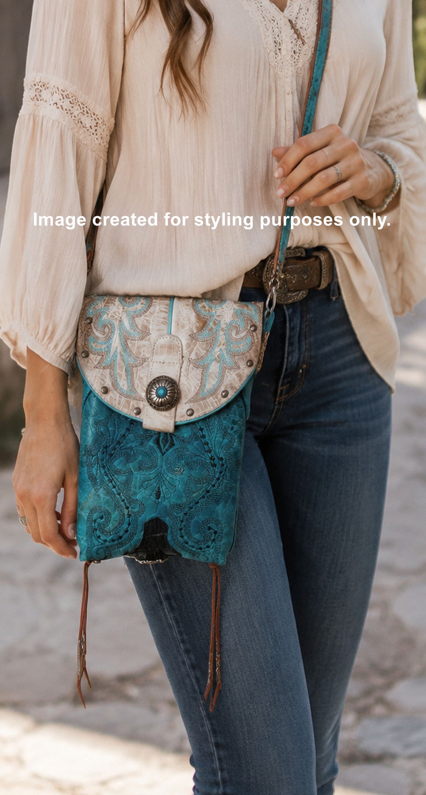 Cowboy Boot Crossbody Hipster Bag HP1067