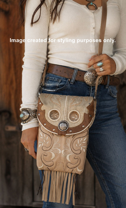 Cowboy Boot Crossbody Hipster Bag with Fringe HP1080