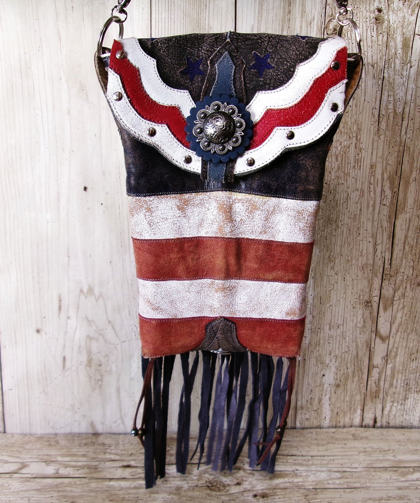 Cowboy Boot Crossbody Hipster Bag with Fringe CB95