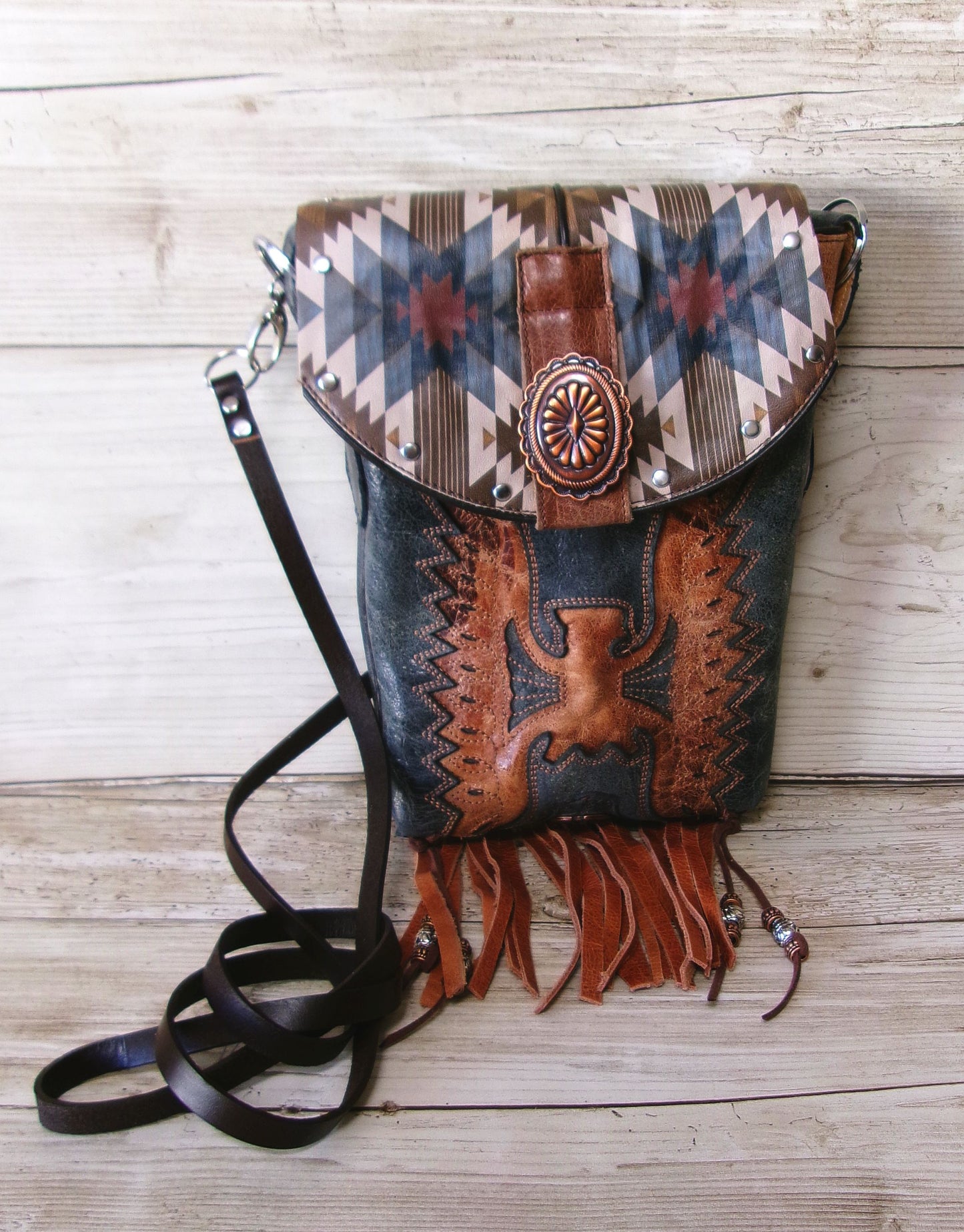 southwest colorful boot purse