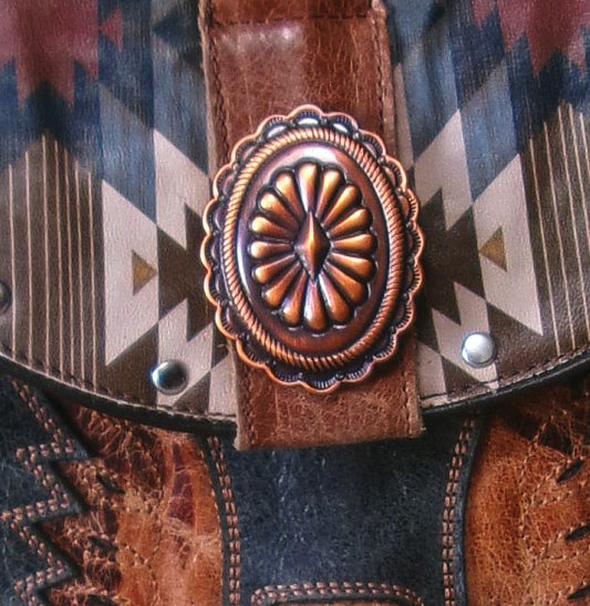 Cowboy Boot Crossbody Hipster Bag  with Fringe HP1091 handcrafted from cowboy boots. Shop Handbags at ChrisThompsonBags.com and buy the best ["Crossbody","fringe","Hipster","phoenix","Small","thunderbird"] at Chris Thompson Bags.