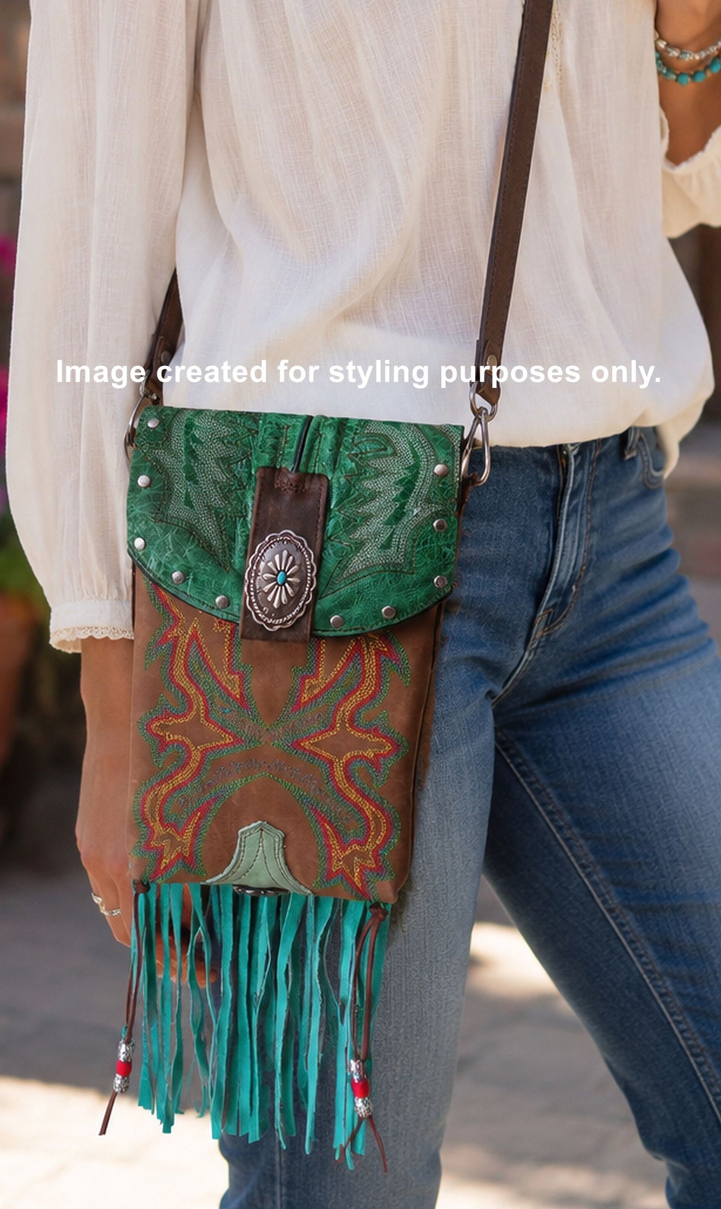 Cowboy Boot Crossbody Hipster Bag HP1101