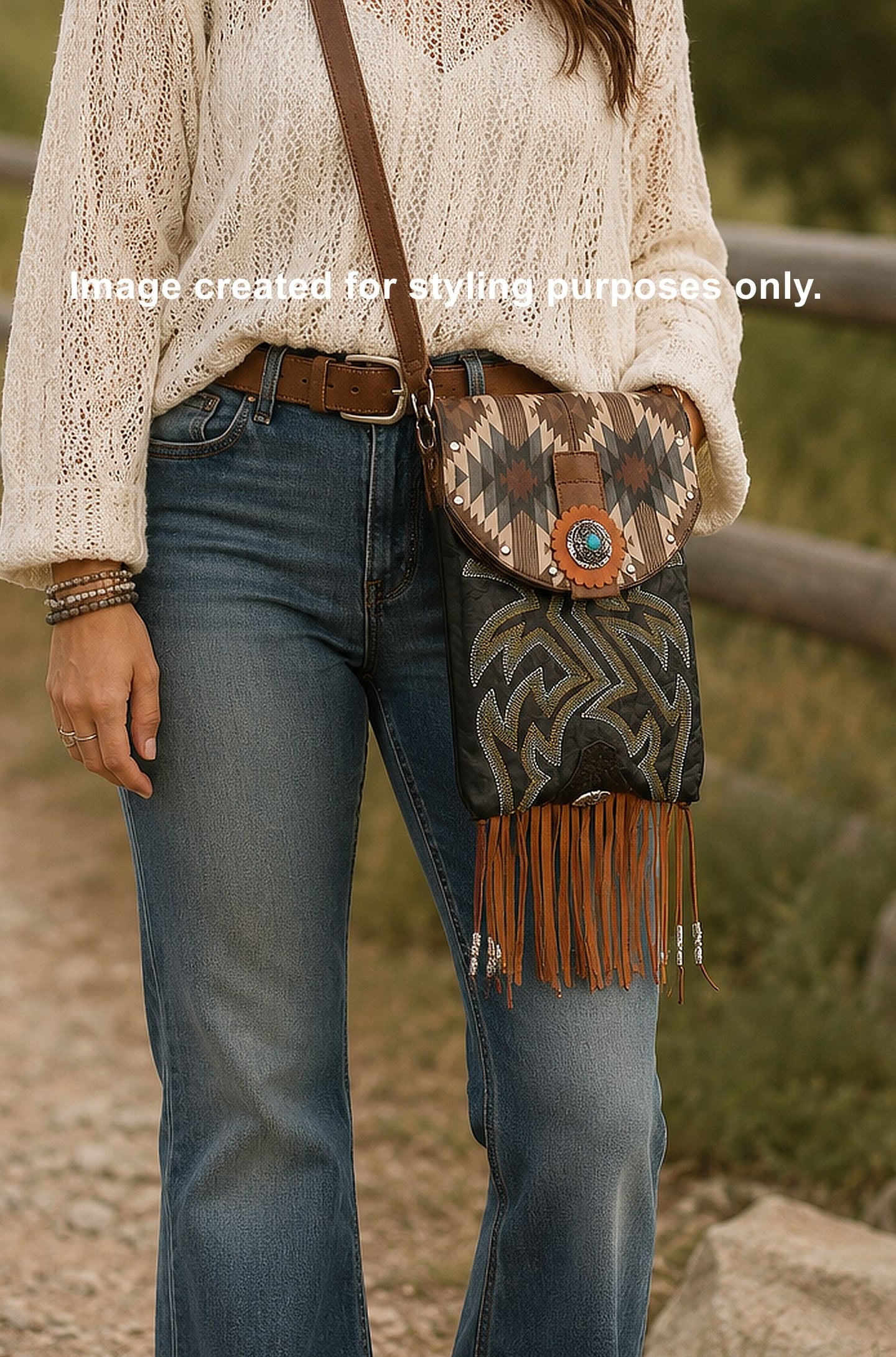Cowboy Boot Crossbody Hipster Bag HP1102