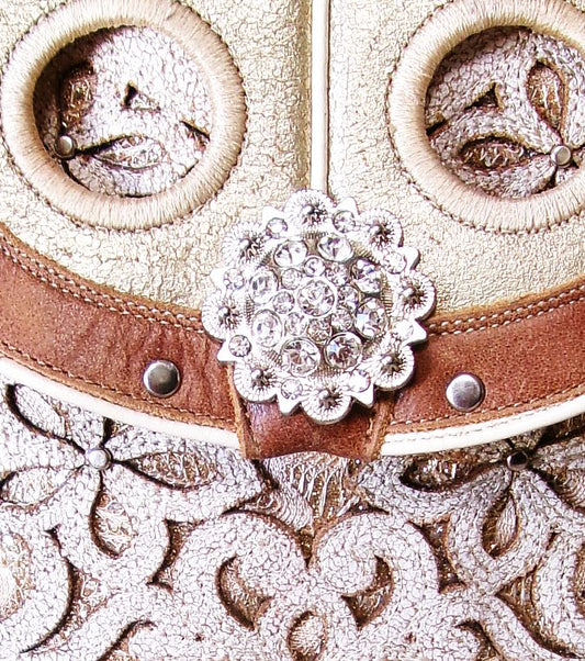 Cowboy Boot Crossbody Hipster Bag HP1106 handcrafted from cowboy boots. Shop Handbags at ChrisThompsonBags.com and buy the best ["Crossbody","fringe","glitter","Hipster","Small"] at Chris Thompson Bags.