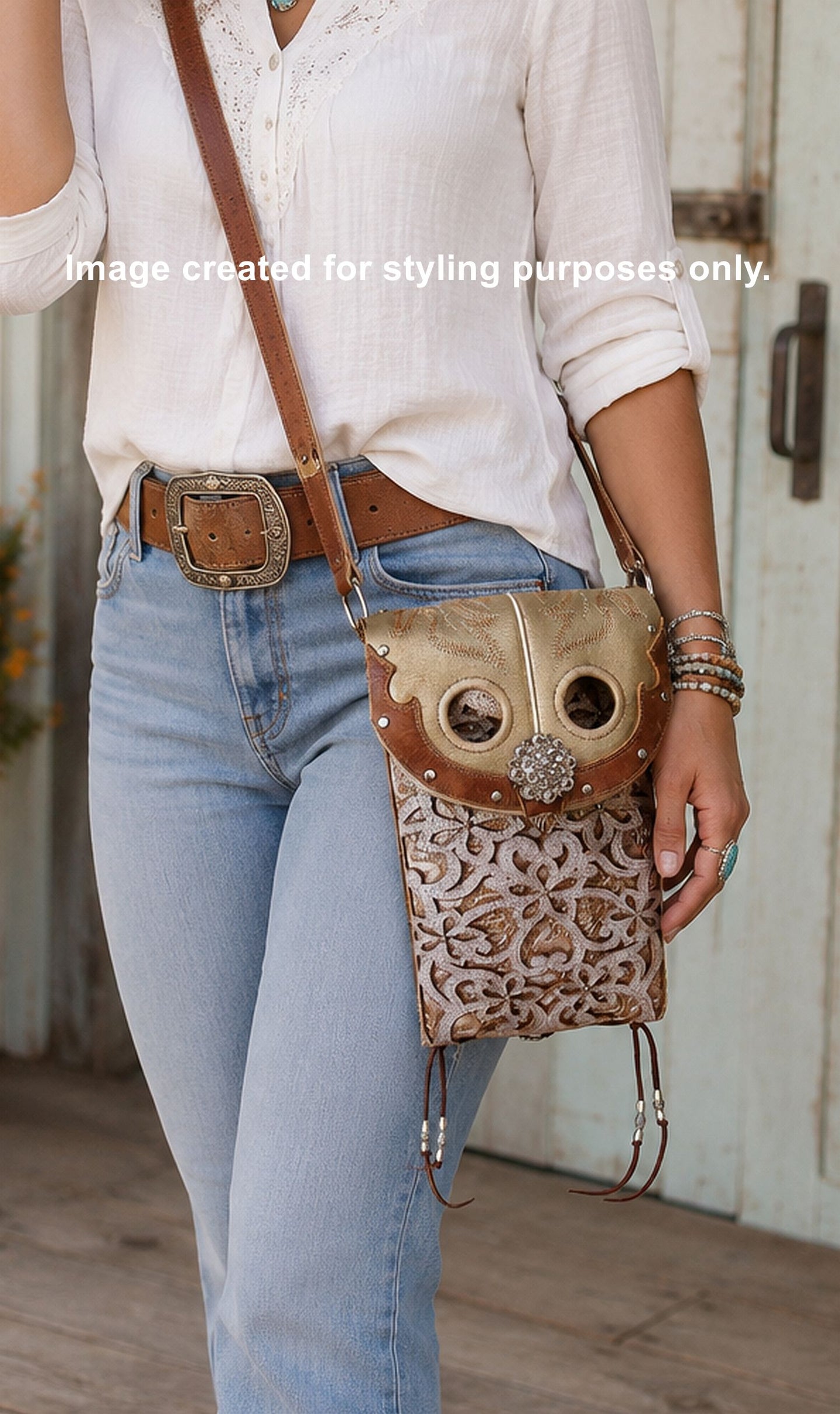 Cowboy Boot Crossbody Hipster Bag HP1106