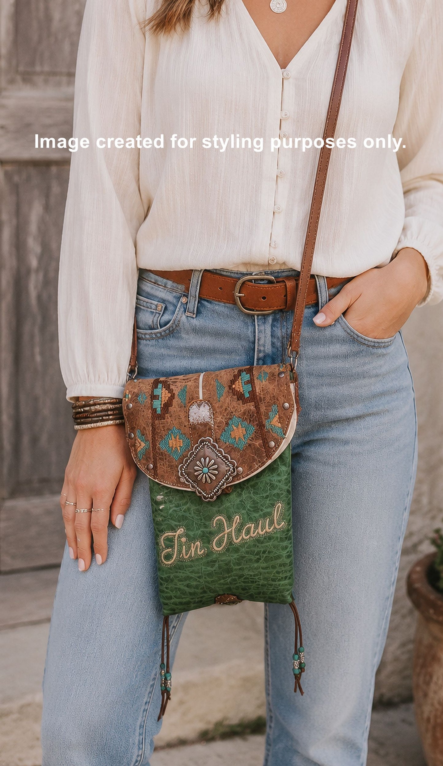Cowboy Boot Crossbody Hipster Bag HP1108