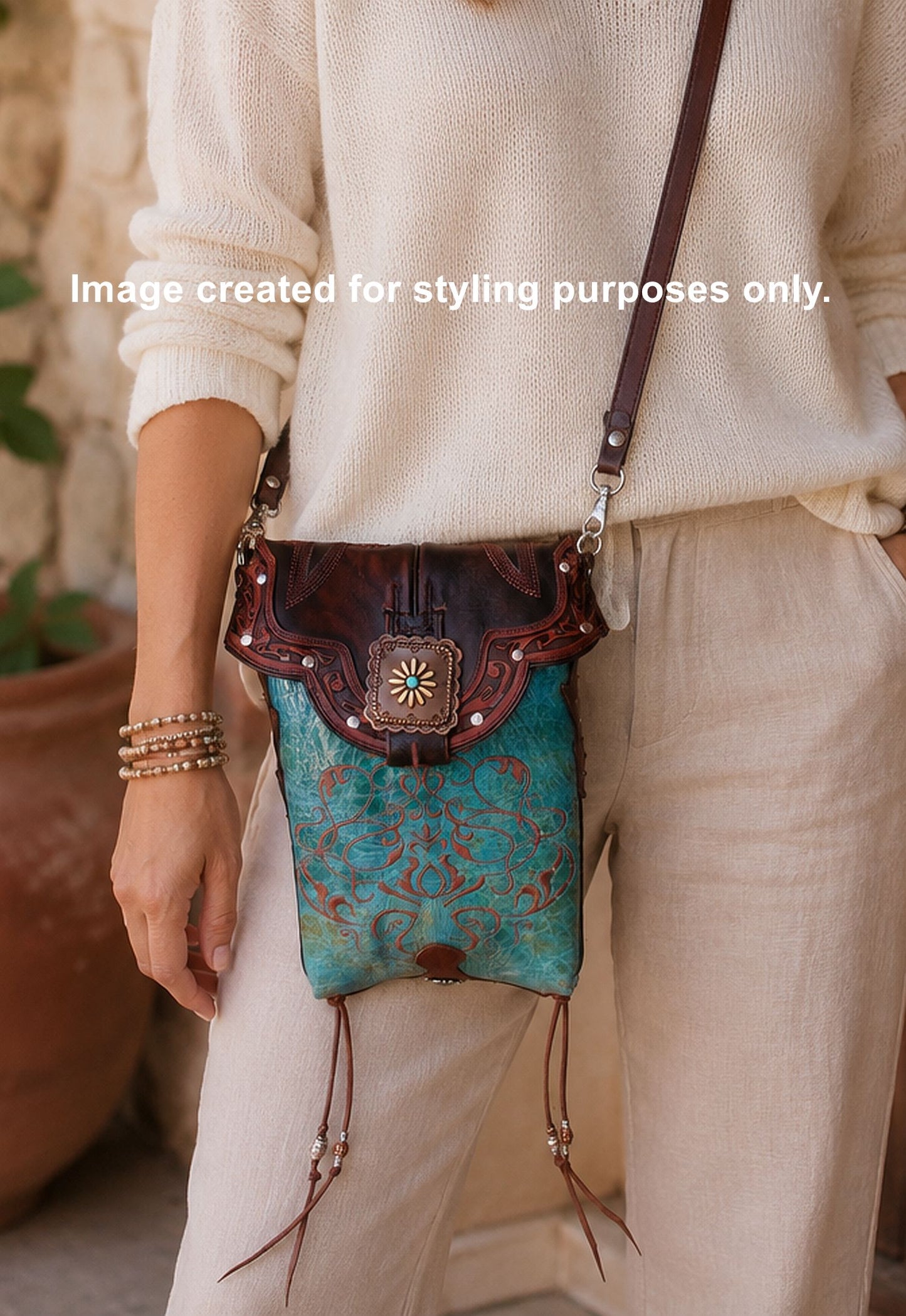 Cowboy Boot Crossbody Hipster Bag HP1112