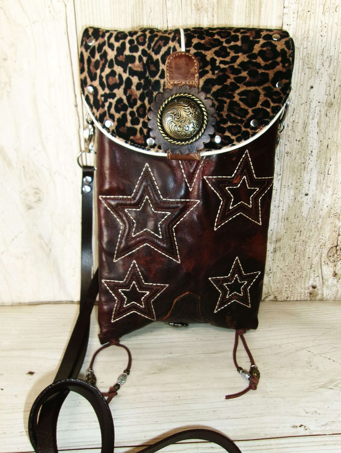Cheetah Print Western Purse 6Pc Bundle | Fringe & Crossbody handcrafted from cowboy boots. Shop  at ChrisThompsonBags.com and buy the best ["cheetah"] at Chris Thompson Bags.