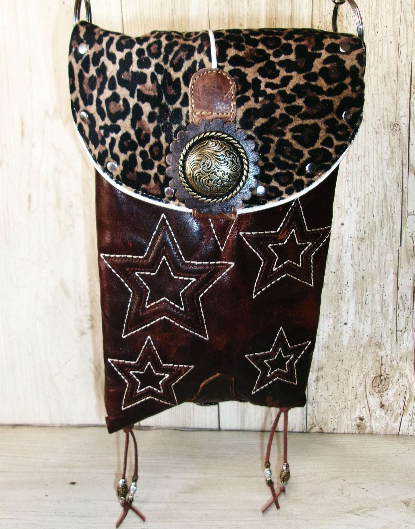 Cheetah Print Western Purse 6Pc Bundle | Fringe & Crossbody handcrafted from cowboy boots. Shop  at ChrisThompsonBags.com and buy the best ["cheetah"] at Chris Thompson Bags.