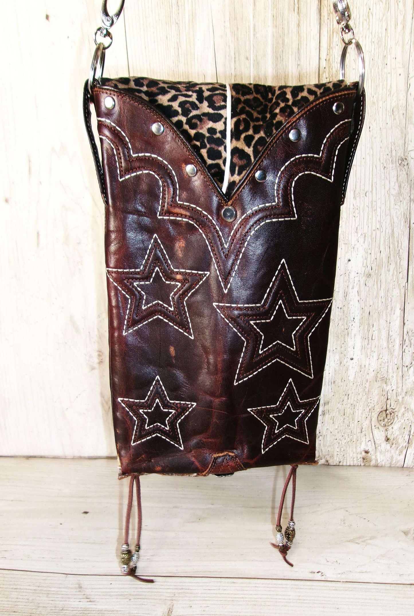 Cheetah Print Western Purse 6Pc Bundle | Fringe & Crossbody handcrafted from cowboy boots. Shop  at ChrisThompsonBags.com and buy the best ["cheetah"] at Chris Thompson Bags.