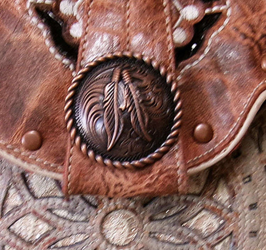 Cowboy Boot Crossbody Hipster Bag HP1119 handcrafted from cowboy boots. Shop Handbags at ChrisThompsonBags.com and buy the best ["Crossbody","feathers","fringe","glitter","Hipster","Small"] at Chris Thompson Bags.