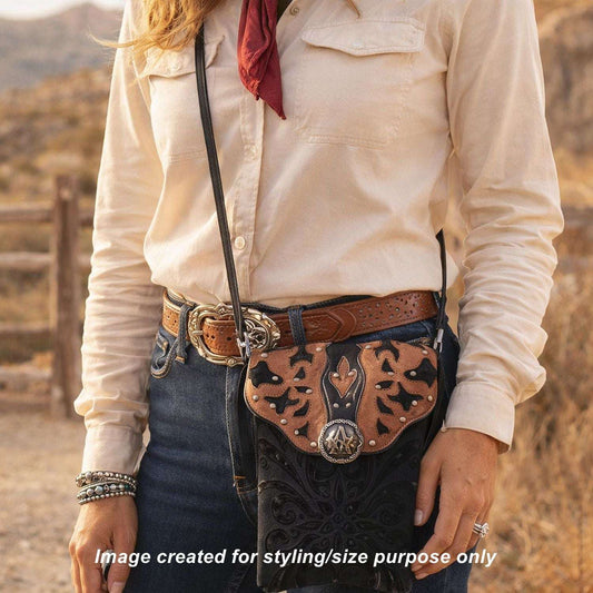 Cowboy Boot Crossbody Hipster Bag HP1134 handcrafted from cowboy boots. Shop Handbags at ChrisThompsonBags.com and buy the best ["Crossbody","feathers","fringe","Hipster","Small"] at Chris Thompson Bags.