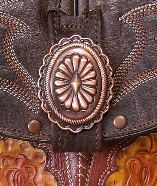 Cowboy Boot Crossbody Hipster Bag HP1136 handcrafted from cowboy boots. Shop Handbags at ChrisThompsonBags.com and buy the best ["Crossbody","floral","fringe","Hipster","Small"] at Chris Thompson Bags.