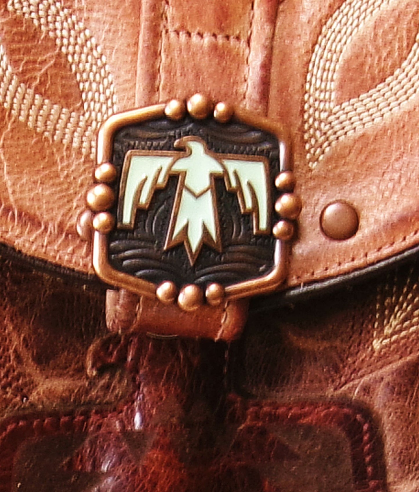 Cowboy Boot Crossbody Hipster Bag with Fringe HP1140 handcrafted from cowboy boots. Shop Handbags at ChrisThompsonBags.com and buy the best ["Crossbody","fringe","Hipster","phoenix","Small","thunderbird"] at Chris Thompson Bags.
