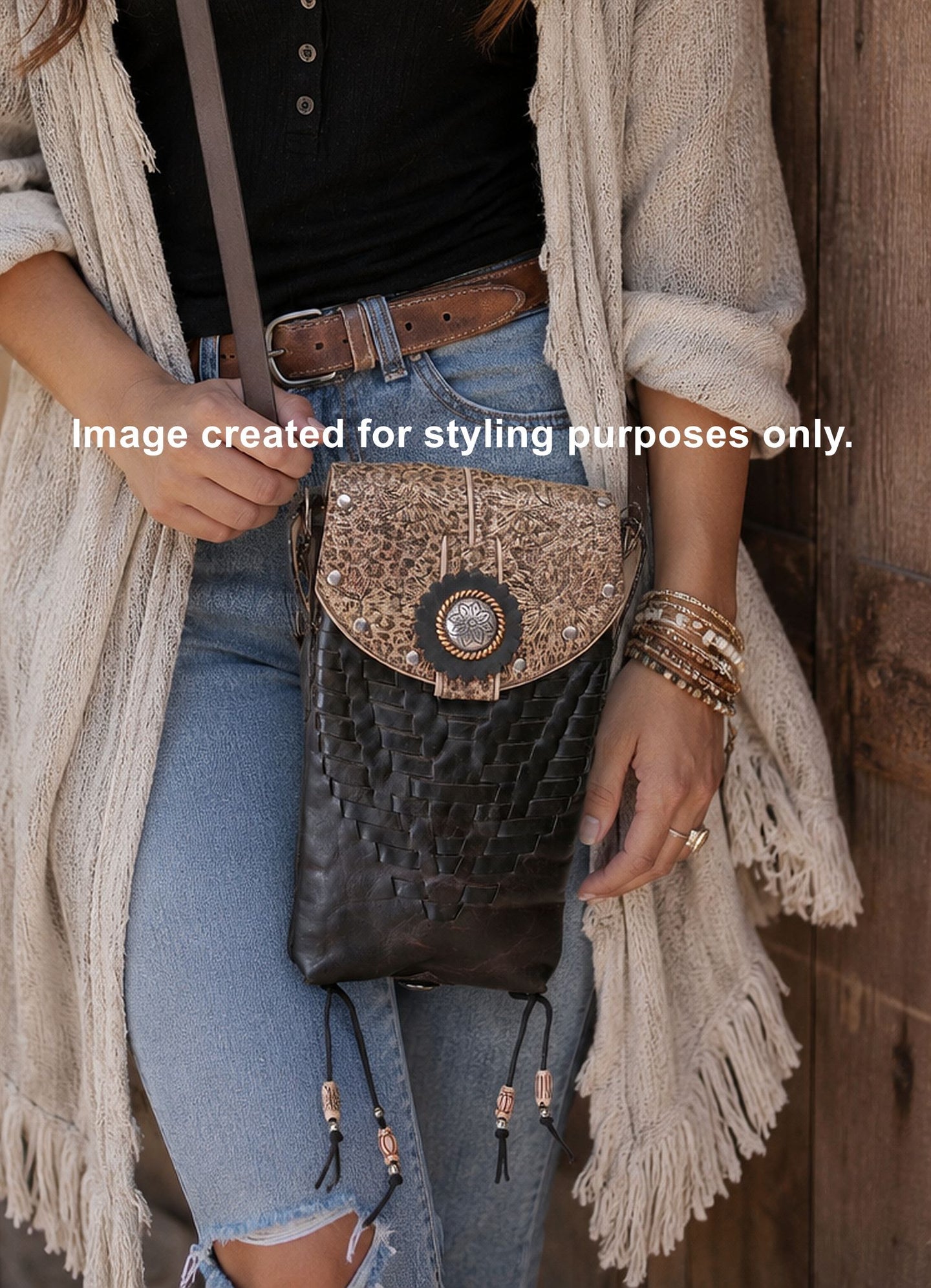 Cowboy Boot Crossbody Hipster Purse HP614
