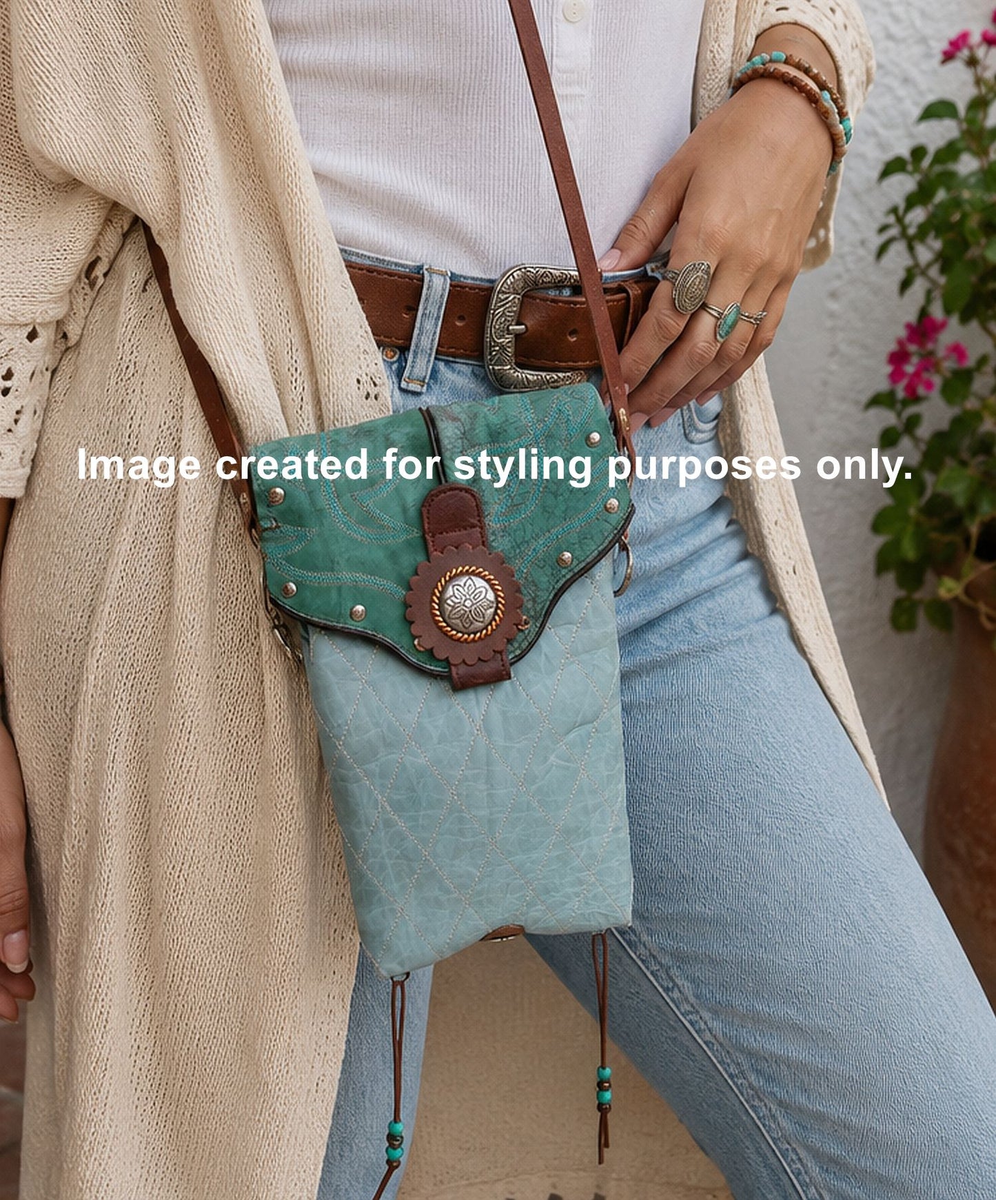 Cowboy Boot Crossbody Hipster Bag HP798
