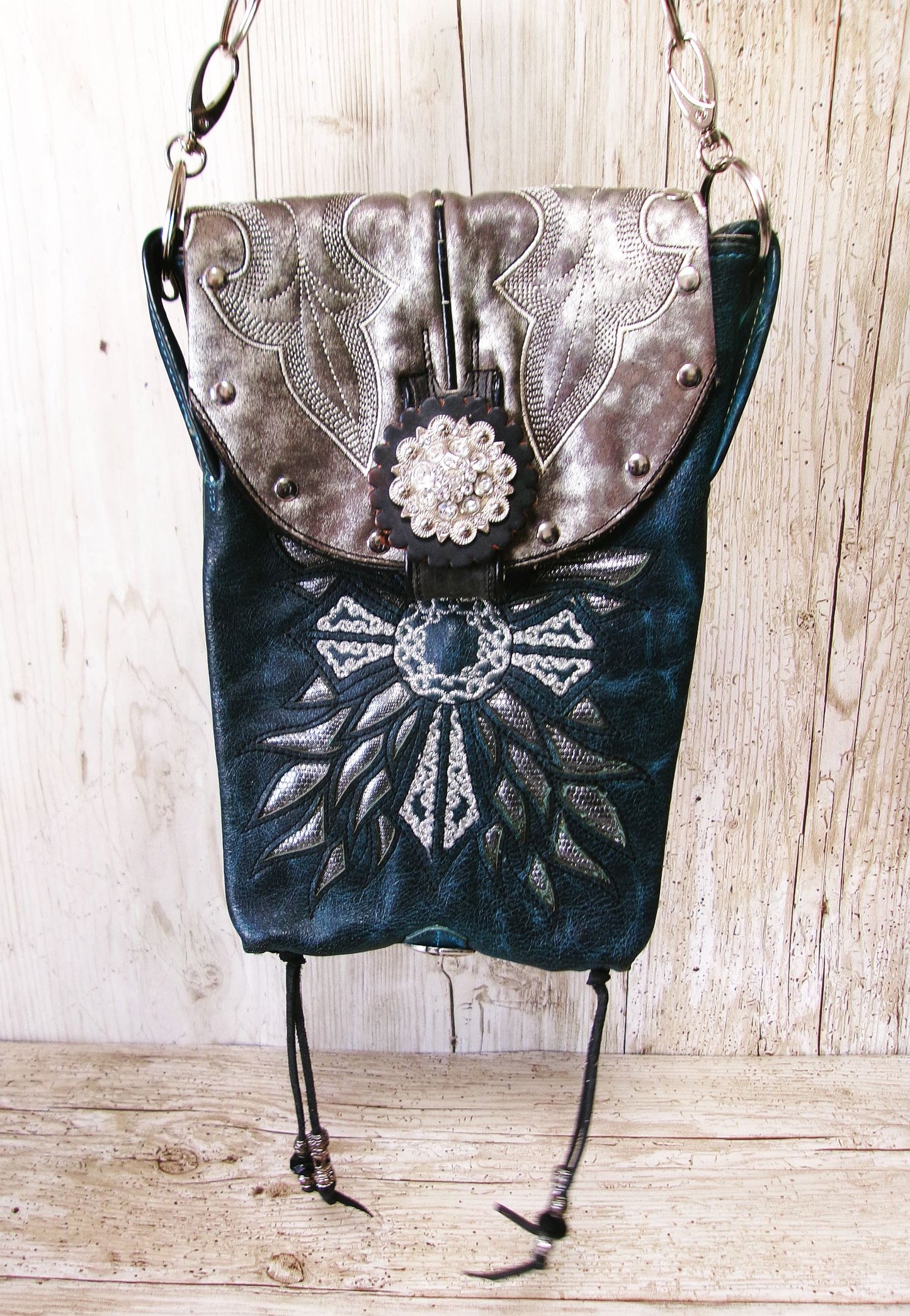 Grace Hipster Bag Bundle 5 Pc | Cross Theme handcrafted from cowboy boots. Shop  at ChrisThompsonBags.com and buy the best [] at Chris Thompson Bags.