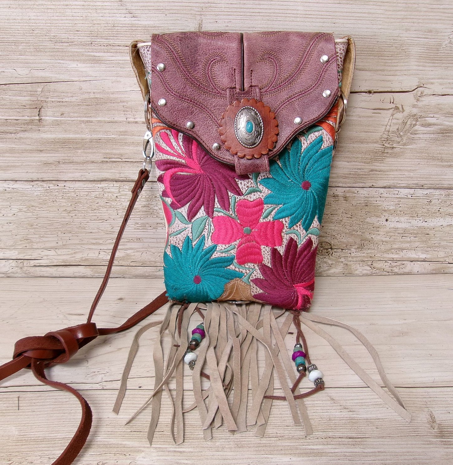 Cowboy Boot Crossbody Fringe Hipster Bag HP777