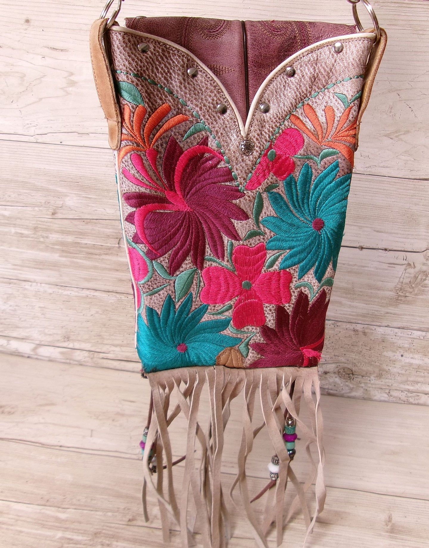 Cowboy Boot Crossbody Fringe Hipster Bag HP777