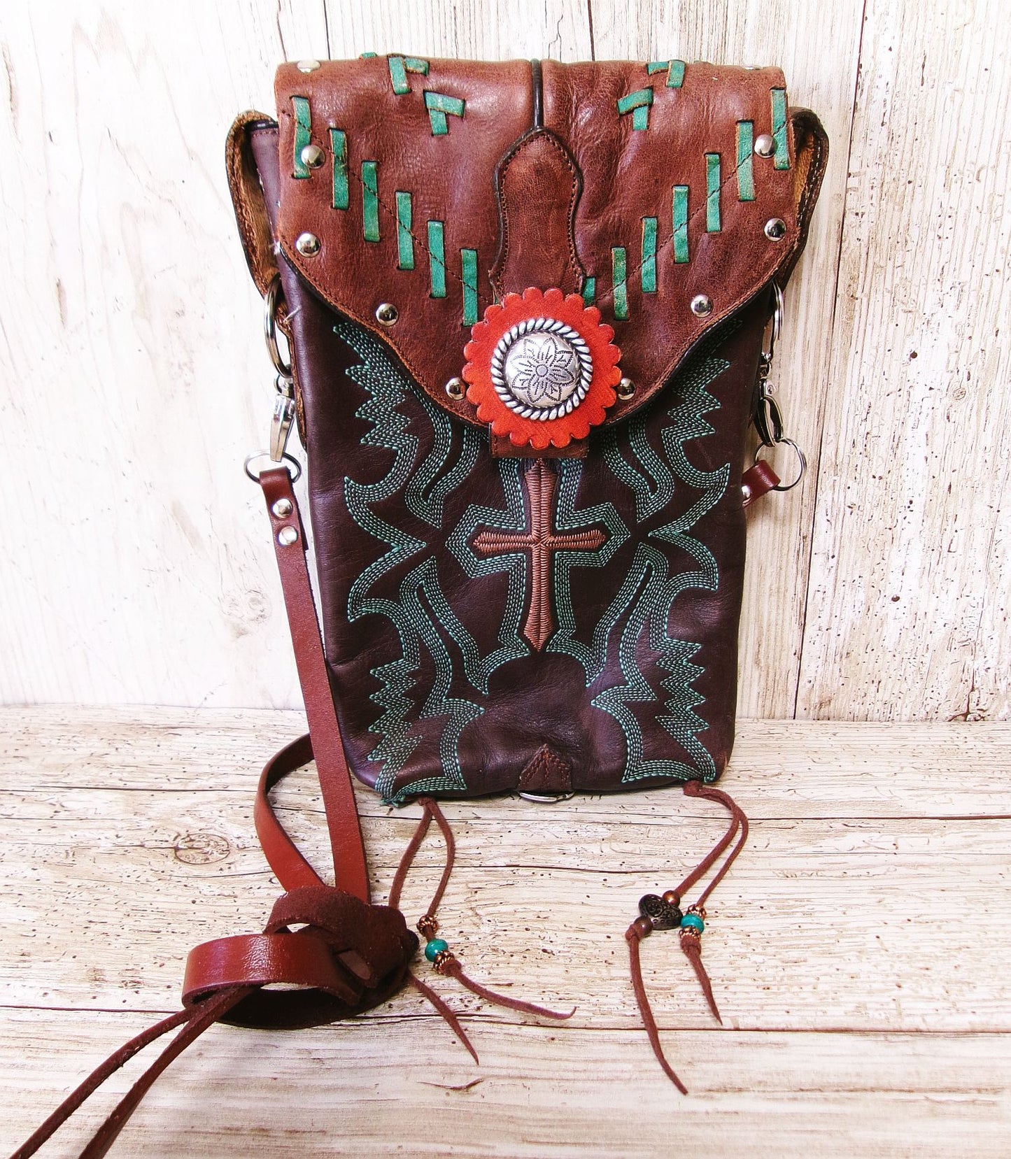 Grace Hipster Bag Bundle 5 Pc | Cross Theme handcrafted from cowboy boots. Shop  at ChrisThompsonBags.com and buy the best [] at Chris Thompson Bags.