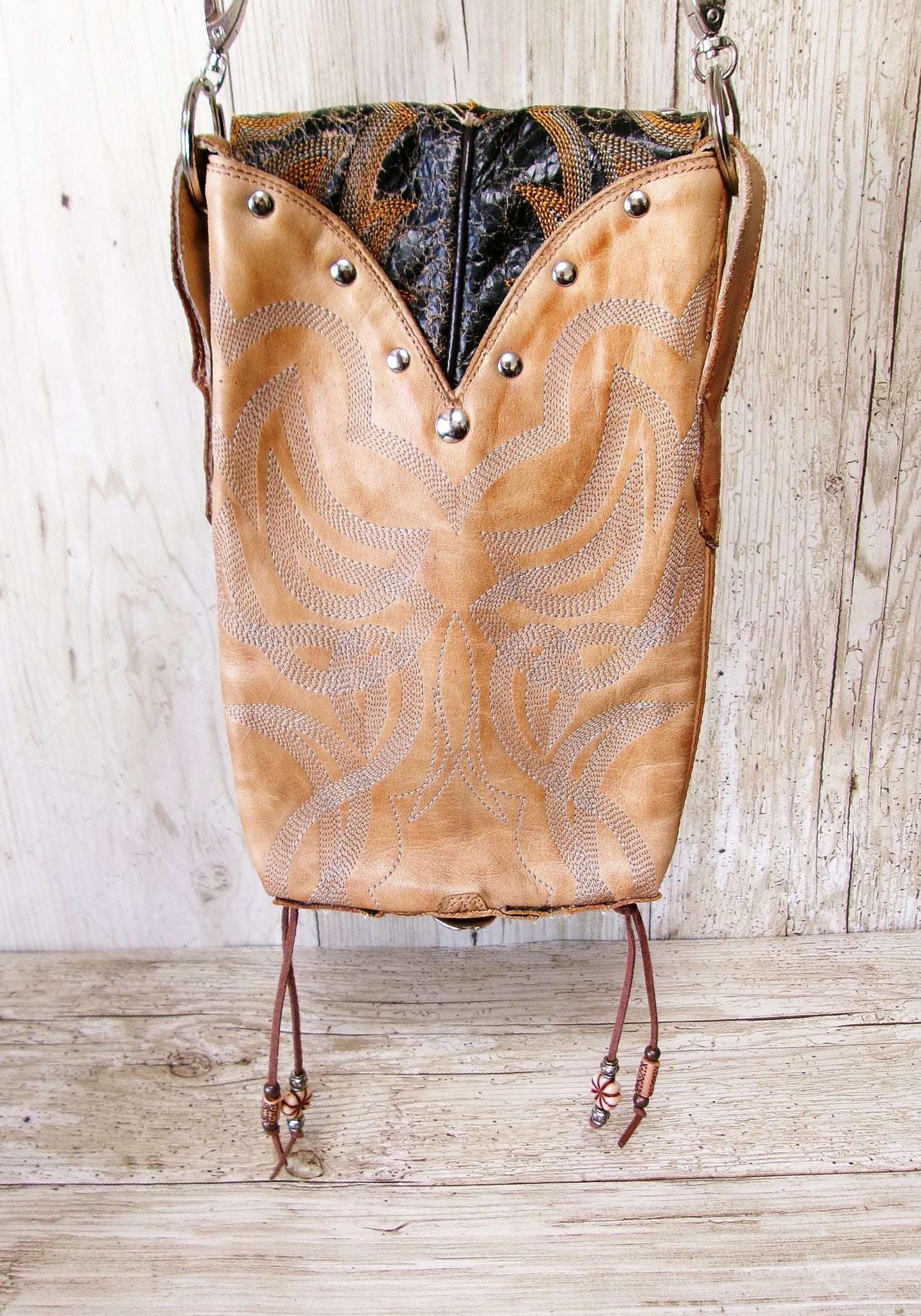 Colorful Leather Bag 5pc Bundle | Fringe & Hipster Set handcrafted from cowboy boots. Shop  at ChrisThompsonBags.com and buy the best [] at Chris Thompson Bags.