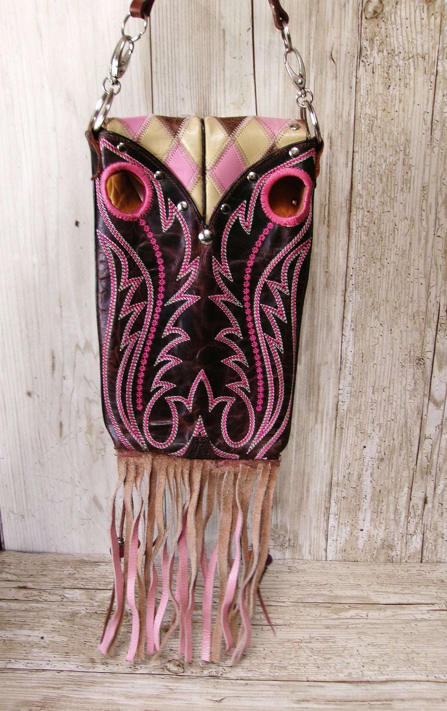 Colorful Leather Bag 5pc Bundle | Fringe & Hipster Set handcrafted from cowboy boots. Shop  at ChrisThompsonBags.com and buy the best [] at Chris Thompson Bags.