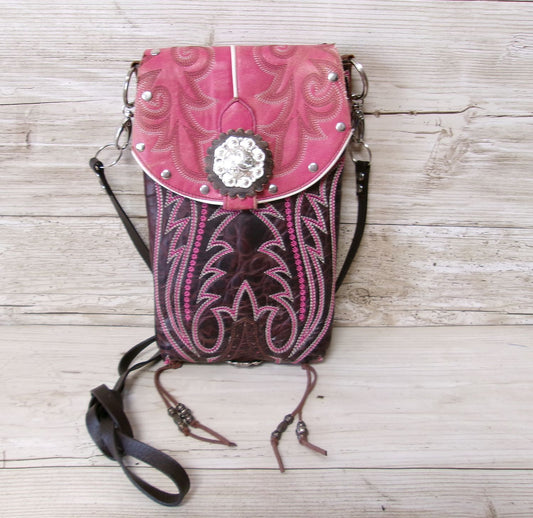 Cowboy Boot Crossbody Hipster Purse HP886