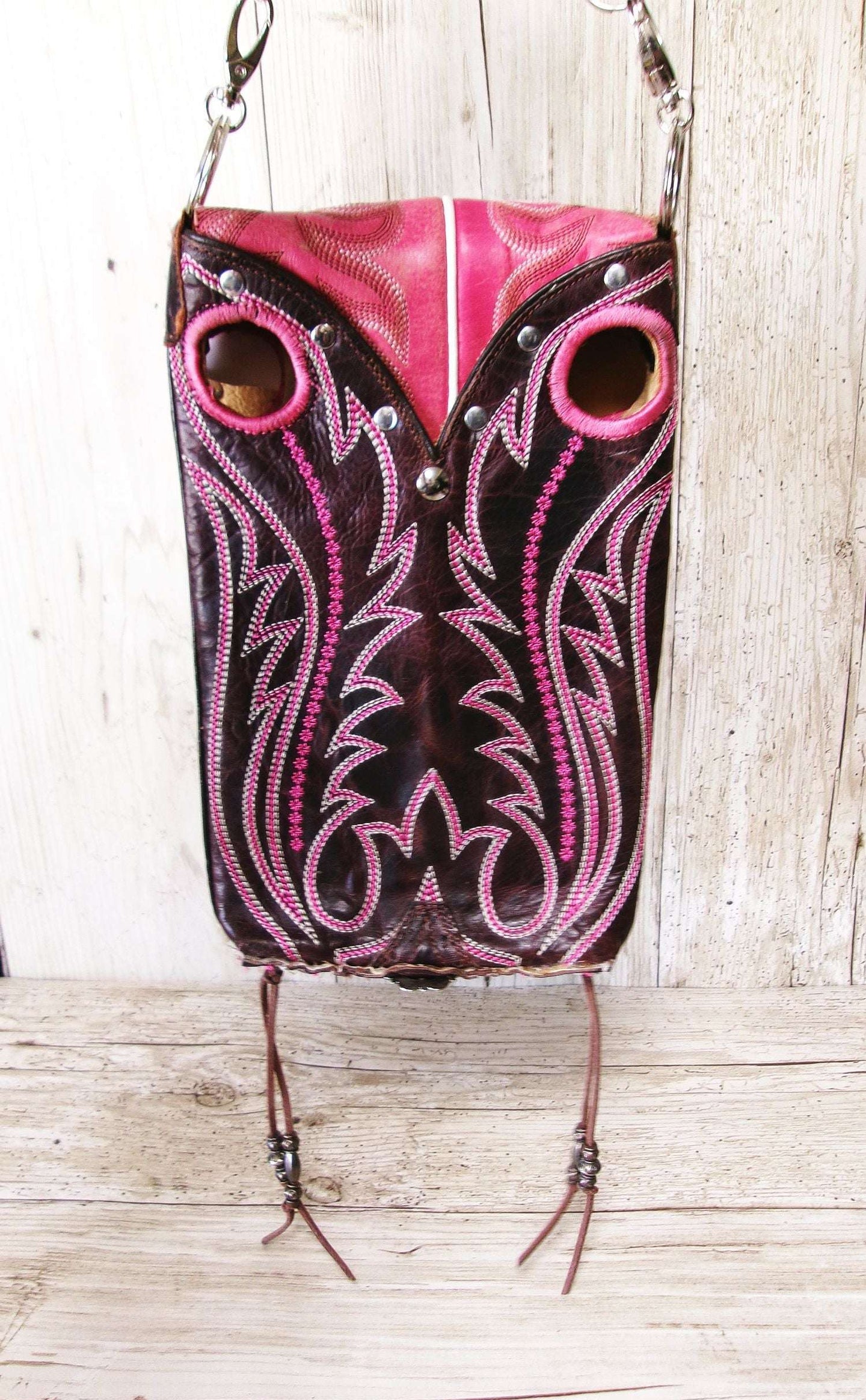 Retro Western Boutique 6Pc Purse Bundle | Fringe & Crossbody handcrafted from cowboy boots. Shop  at ChrisThompsonBags.com and buy the best [] at Chris Thompson Bags.