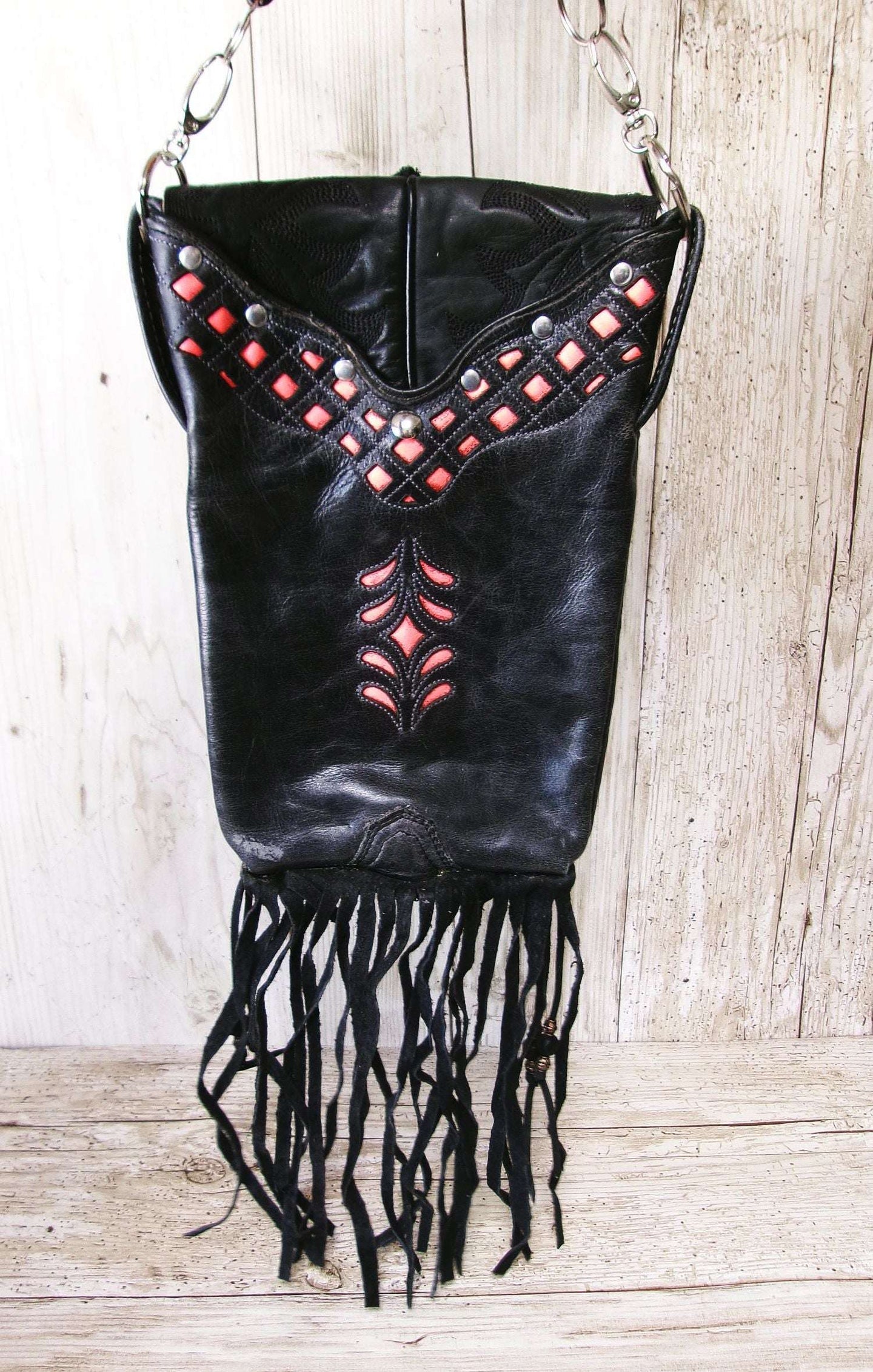 Western Nights Hipster & Leather Bag Bundle - 6pc Set handcrafted from cowboy boots. Shop  at ChrisThompsonBags.com and buy the best [] at Chris Thompson Bags.