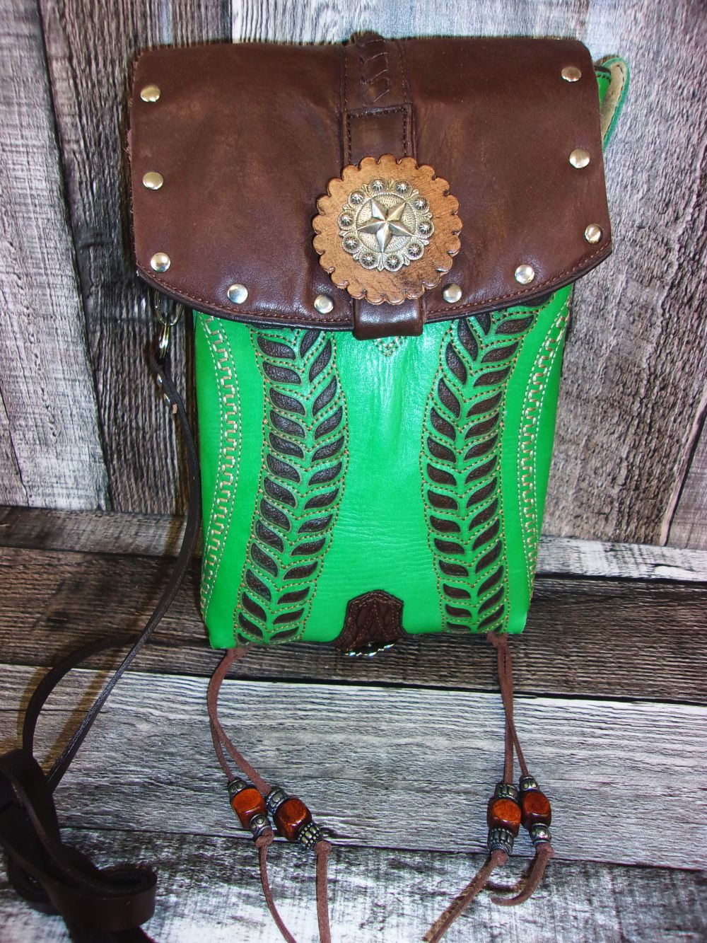 Cowboy Boot Crossbody Hipster Purse HP934 handcrafted from cowboy boots. Shop all unique leather western handbags, purses and totes at Chris Thompson Bags