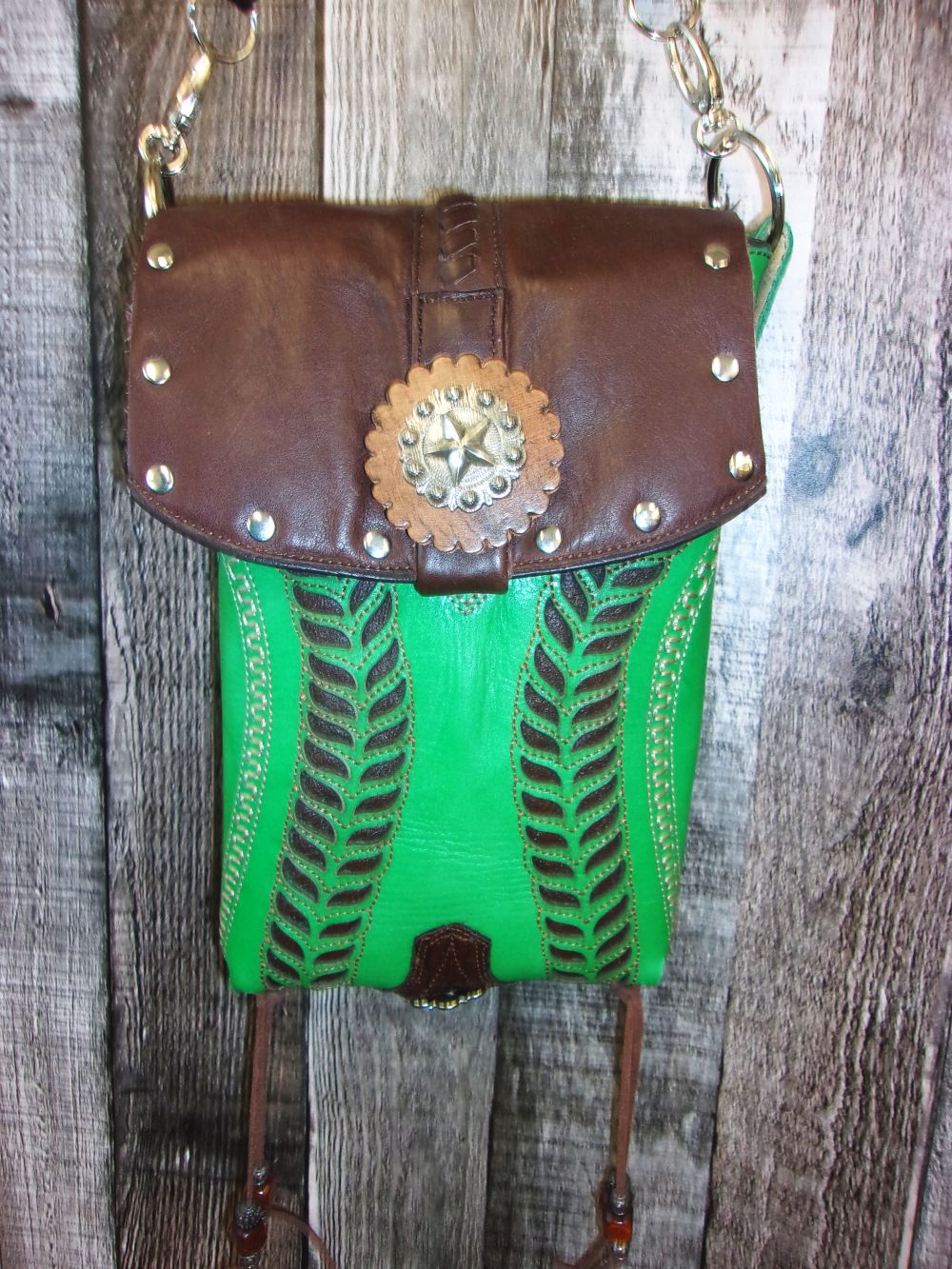 Cowboy Boot Crossbody Hipster Purse HP934 handcrafted from cowboy boots. Shop all unique leather western handbags, purses and totes at Chris Thompson Bags