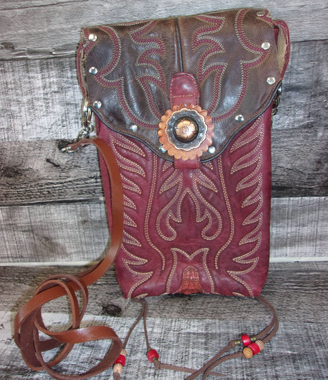 Cowboy Boot Crossbody Hipster Purse HP943