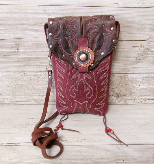 Cowboy Boot Crossbody Hipster Purse HP943
