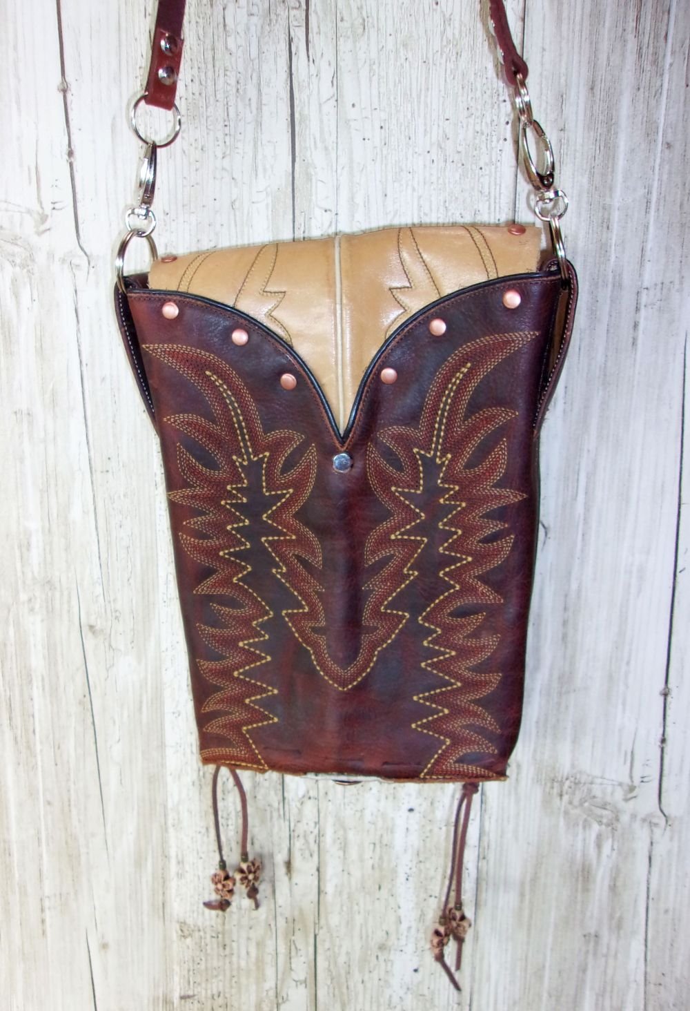 Retro Western Boutique 6Pc Purse Bundle | Fringe & Crossbody handcrafted from cowboy boots. Shop  at ChrisThompsonBags.com and buy the best [] at Chris Thompson Bags.