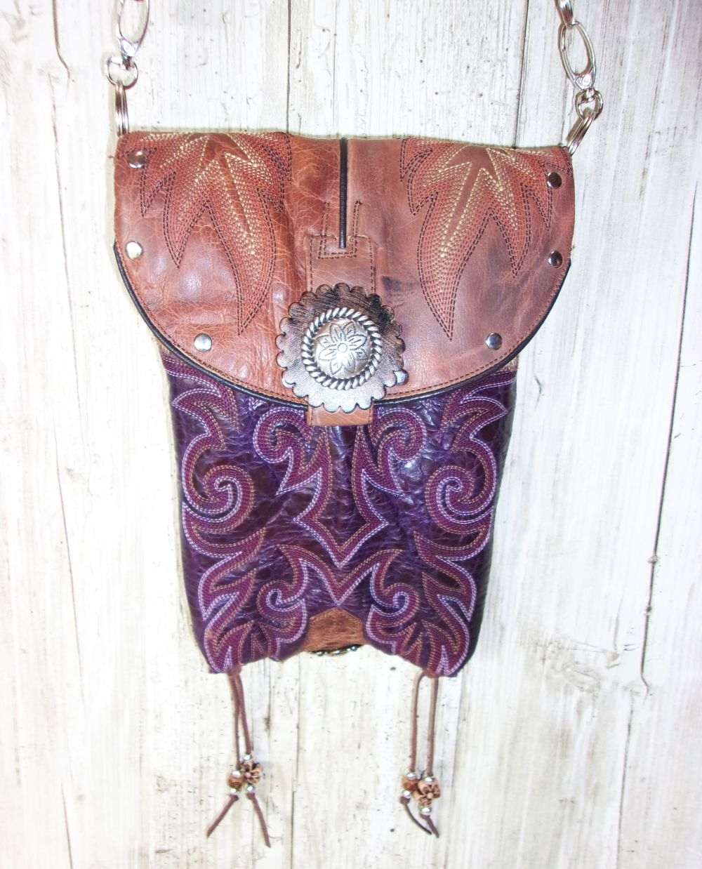 Western Boutique 6Pc Purse Bundle | Fringe & Crossbody handcrafted from cowboy boots. Shop  at ChrisThompsonBags.com and buy the best ["cheetah"] at Chris Thompson Bags.