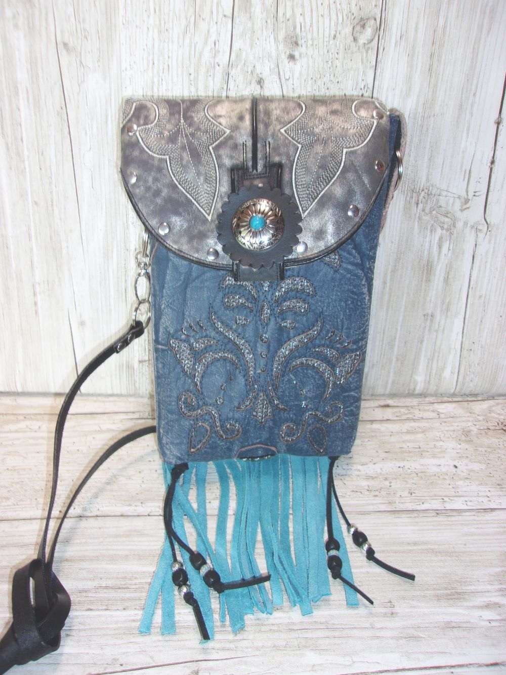Colorful Leather Bag 5pc Bundle | Fringe & Hipster Set handcrafted from cowboy boots. Shop  at ChrisThompsonBags.com and buy the best [] at Chris Thompson Bags.