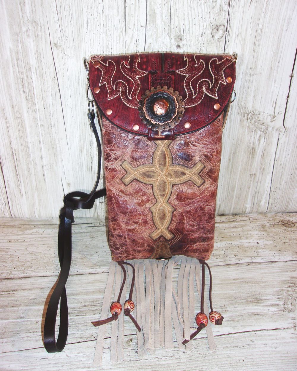 Grace Hipster Bag Bundle 5 Pc | Cross Theme handcrafted from cowboy boots. Shop  at ChrisThompsonBags.com and buy the best [] at Chris Thompson Bags.