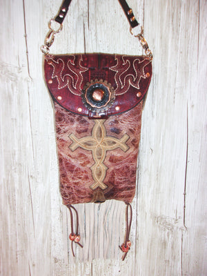 Copy ofCowboy Boot Purse with Fringe – Crossbody Hipster Purse - Cowboy Boot Purse – Western Hipster HP965