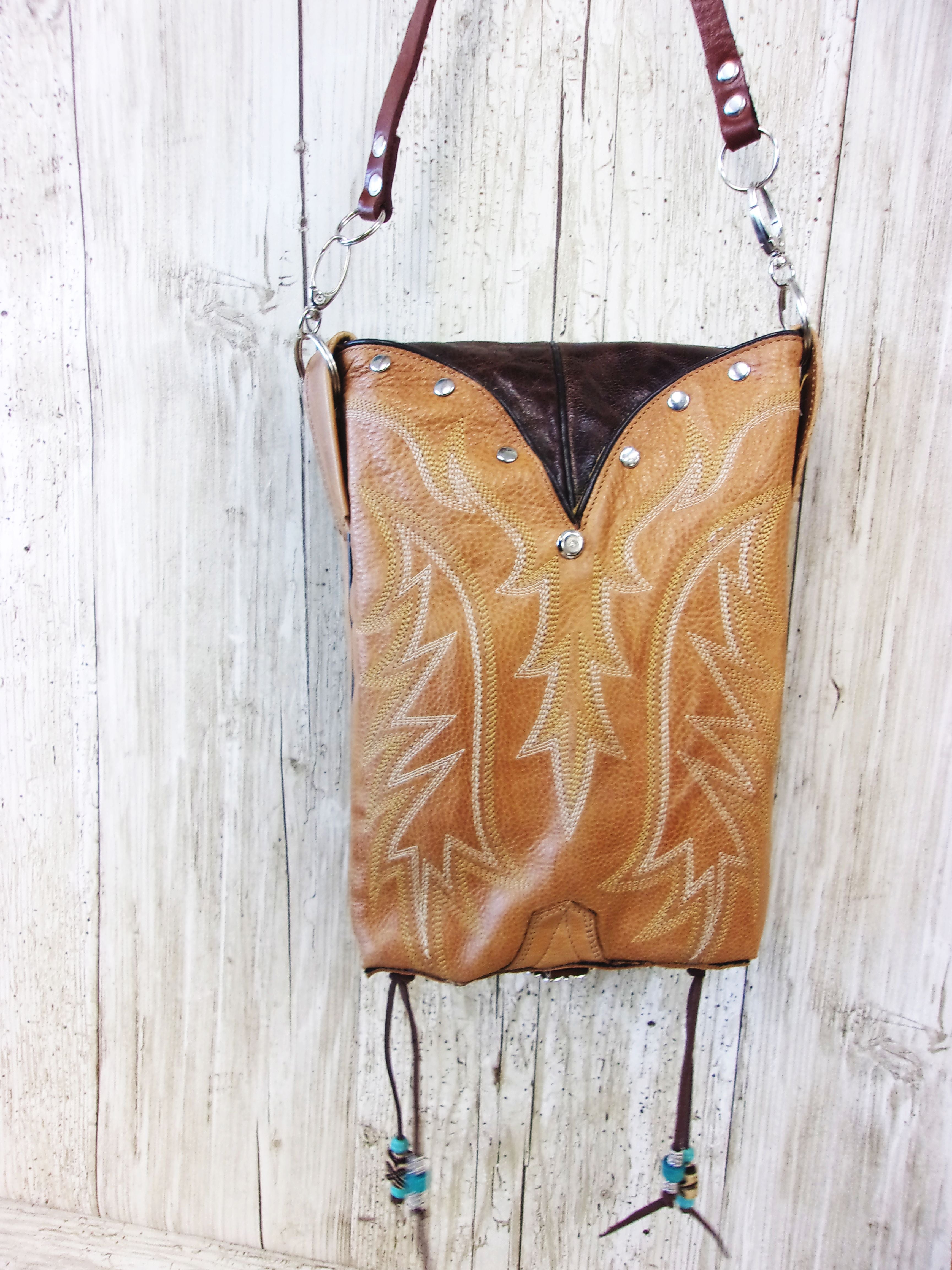 Cowboy Boot Purse – Leather Crossbody Purse - Cowboy Boot Purse – Western Hipster HP972