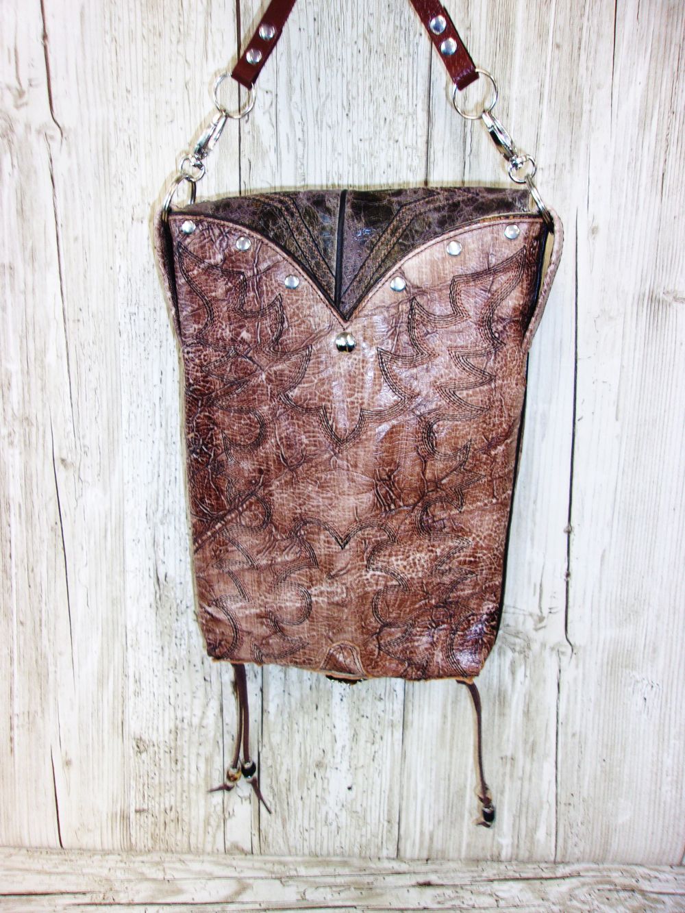 Santa Fe Inspired 6Pc Bundle - Mixed Bag Set handcrafted from cowboy boots. Shop  at ChrisThompsonBags.com and buy the best ["hair on hide"] at Chris Thompson Bags.
