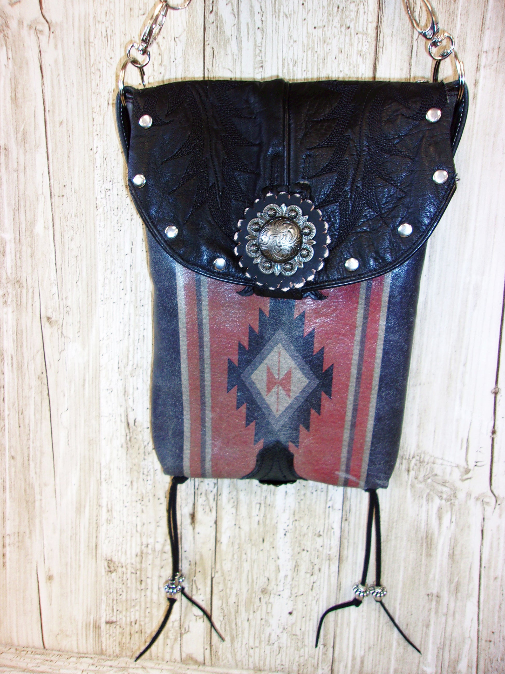 Cowboy Boot Crossbody Hipster Purse HP984 handcrafted from cowboy boots. Shop all unique leather western handbags, purses and totes at Chris Thompson Bags