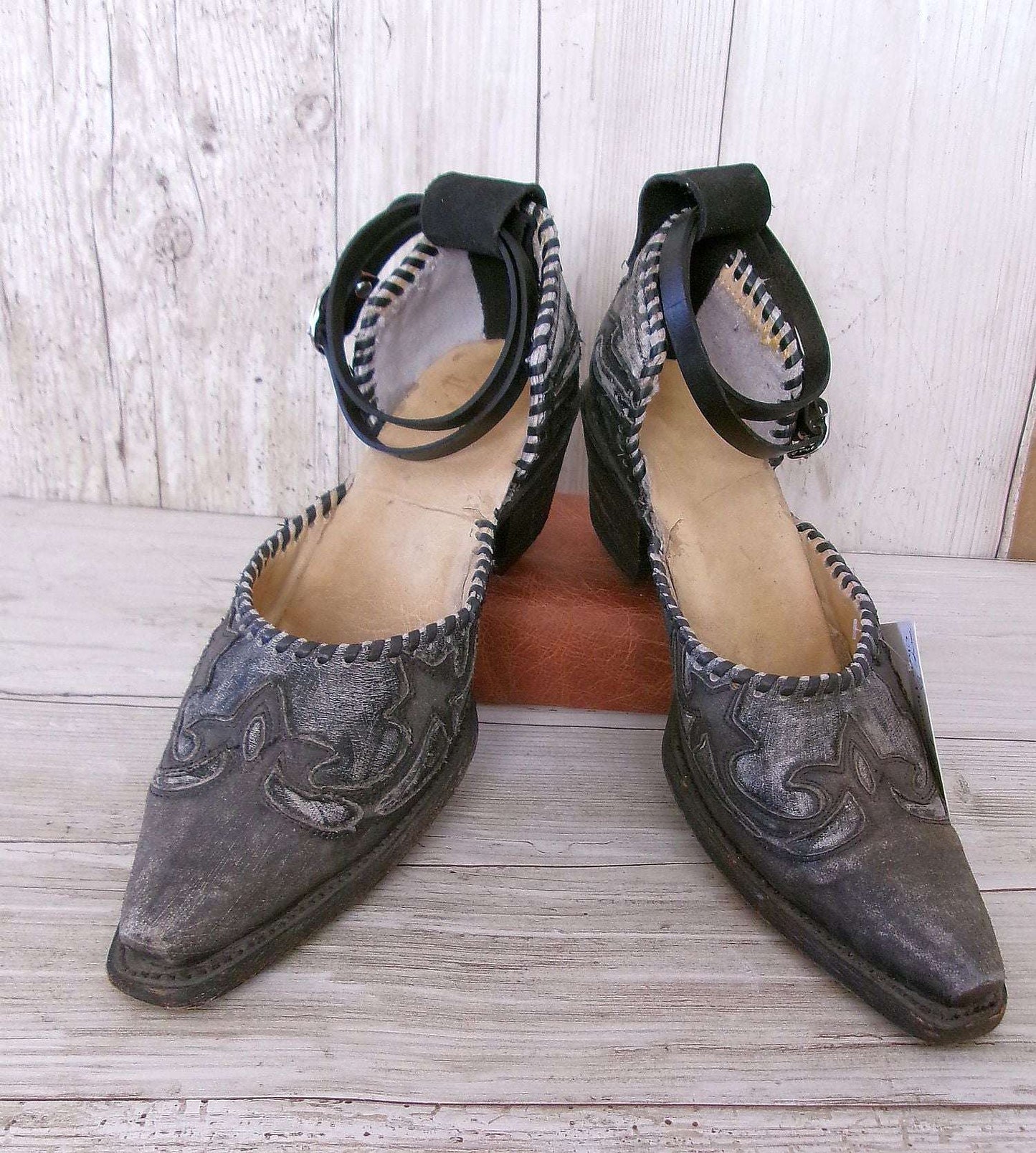 Cowgirl Boot Mules (Size 8-8.5) #mu01 handcrafted from cowboy boots. Shop  at ChrisThompsonBags.com and buy the best ["mules","Size 8-8.5"] at Chris Thompson Bags.