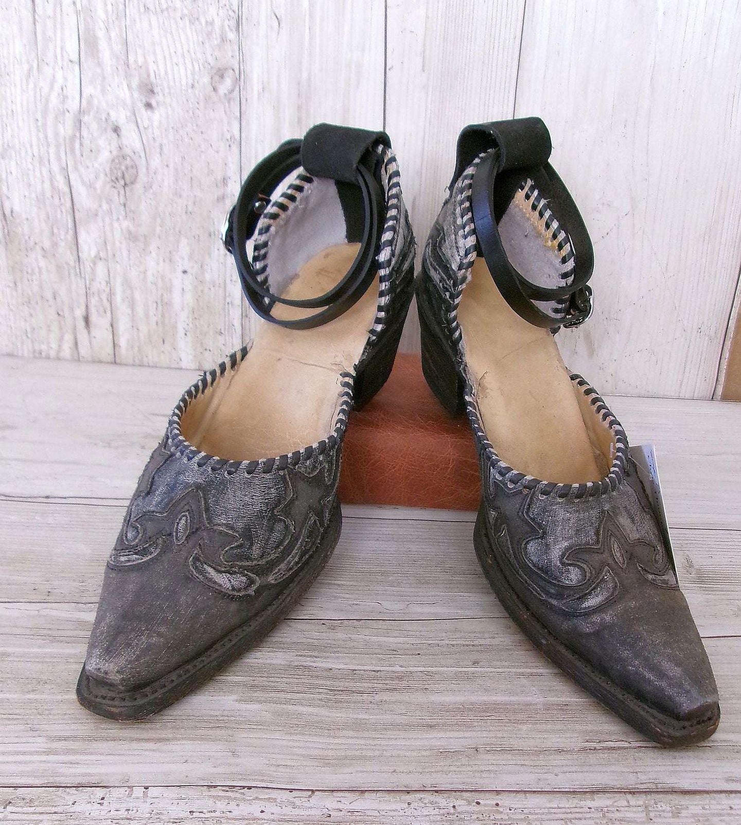 Cowgirl Boot Mules (Size 8-8.5) #mu01 handcrafted from cowboy boots. Shop  at ChrisThompsonBags.com and buy the best ["mules","Size 8-8.5"] at Chris Thompson Bags.