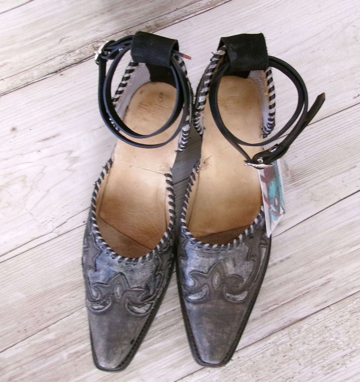 Cowgirl Boot Mules (Size 8-8.5) #mu01 handcrafted from cowboy boots. Shop  at ChrisThompsonBags.com and buy the best ["mules","Size 8-8.5"] at Chris Thompson Bags.