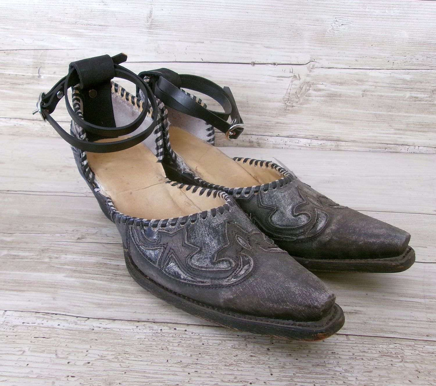 Cowgirl Boot Mules (Size 8-8.5) #mu01 handcrafted from cowboy boots. Shop  at ChrisThompsonBags.com and buy the best ["mules","Size 8-8.5"] at Chris Thompson Bags.