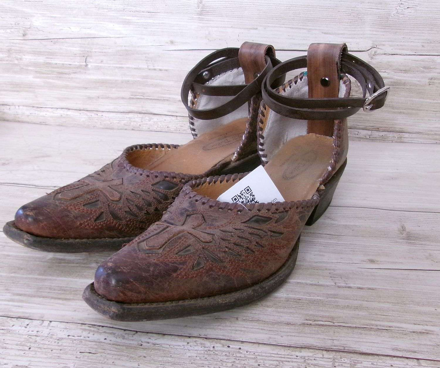 Cowgirl Boot Mules (Size 7.5-8) #mu03 handcrafted from cowboy boots. Shop  at ChrisThompsonBags.com and buy the best ["7.5-8","Cross","mules"] at Chris Thompson Bags.
